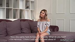 sweet teen virgin spreads tight snatch wide for first defloration stretch