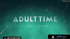 horny kenna james sucks dildo while kay lovely strap-on doggystyle spits double team