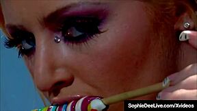 sophie dee sucks and fucks busty lesbian raw