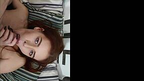 amateur model babe open wide for this monster cock deepthroat in lingerie!
