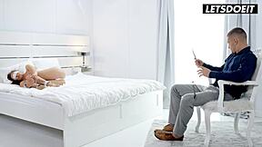 czech hottie stacy cruz pounded bent over blindfolded doggystyle with big natural tits bouncing