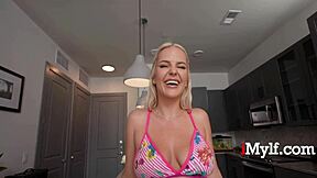 yo slim thick blondie, you suck that cock so deep in lingerie pov!