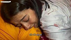 Muscular latina bbw sneaks hard pounding session while parents sleep nearby unheard