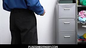 what if a sexy teen thief gets caught and turned into a perverted cop's garage sex toy?