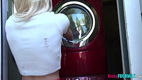 Canadian blonde bonds family-style doggystyle in lingerie