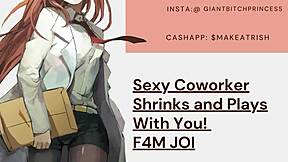 your sexy scientist coworker shrinks you tiny then teases before giantess vore devours