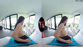 ever wonder how a cute 18yo latina feels in her first vr porn shoot?