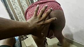 maid pinky shows ass cleaning then gets fucked doggystyle