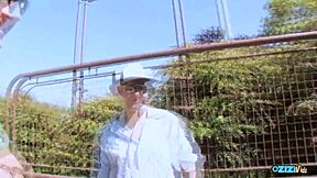 Brunette babe gets licked then fucked doggy after stripping her clothes off