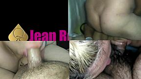 trailer milf gives fat cheating blowjob rimjob to old cuckold