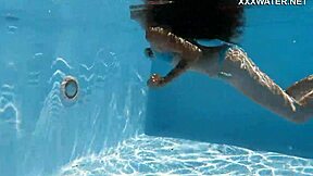 super hot skinny hungarian babe lana swims underwater