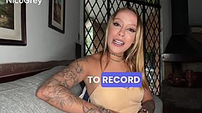 Shocking Blonde Petite Latina Deepthroats Rimjob in Casting POV