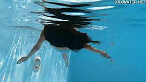 super hot skinny hungarian babe lana swims underwater