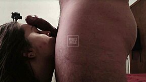 Friend's Cute Little Blonde Craves Sucking Cock Till She Swallows Everything