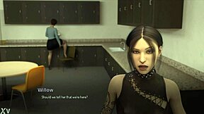 tracy slides cock tip deep into bound college pussy tease