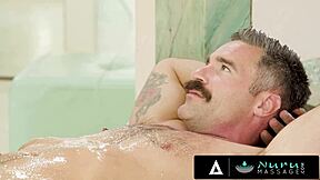 lucky guy gets dana dearmond and whitney wright's oiled nuru massage with deepthroat cowgirl blowjob handjob and big cock pussy riding