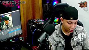 damn gih spaniard bends that stacked redhead brazilian over podcast table to flash her pink asshole - popum barraco style