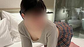 Japanese Student Micro Mini Skirt Cosplay Cute Legs Feet Small Tits Skinny Ponytail