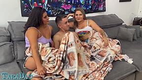 Inviting A Friend For Movie Turns Into Steamy Lingerie Play With Pierced Nipples