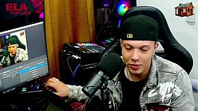 damn gih spaniard bends that stacked redhead brazilian over podcast table to flash her pink asshole - popum barraco style