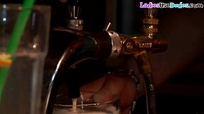 strapon dommes wreck sissy's hole in crowded bar humiliation