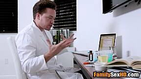 whoa geeky stepson actually pulls off fucking stepmom and stepsister in wild taboo threesome