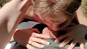 Married slut lost forest blowjob pov cumshot cheats husband hardcore fuck!