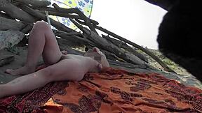 teacher flashes pussy on beach then masturbates wet for voyeurs misscreamy