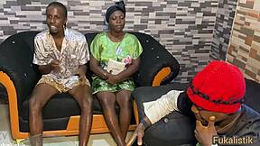 Sneaky ebony big ass housewife visitor tempts with close teasing encounter