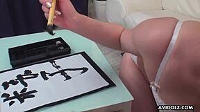 Renka Shimizu sucks cock writhes in uncensored JAV orgasm