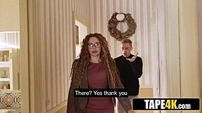 I collared my hot mature redhead tutor and she begged for more hardcore pussy pounding