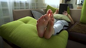 voyeur watches hot amateur slave tease wrinkled feet in socks homemade