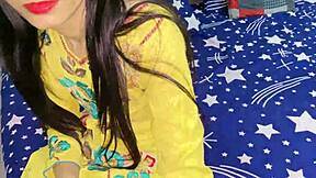 damn that punjabi aunty stripped fast in my dorm after eyeing my huge cock begging rough fuck