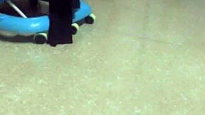 vietnamese hubby rips wife's pants for hot kitchen sex pounding