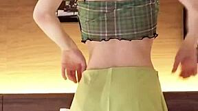 Japanese cutie shines in her sexy navel-baring outfit