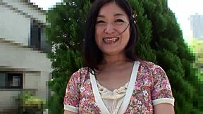 J-Granny Chiyo Yamabe's Hairy Pussy Creampie Soaked Show