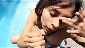 hey candyboom, caught wet by pool? now suck that cock like ice cream