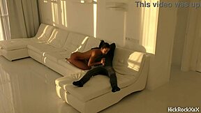 hey this black asian teen 18+ bounces wild on that thick red cock in white room