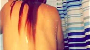 naughty london slut flashes pussy for bbc facial cumshot lover