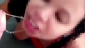 Amateur wife deepthroats old man's monster cock in homemade cuckold session