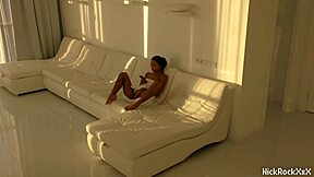 hey this black asian teen 18+ bounces wild on that thick red cock in white room