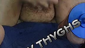 fat slut mistythyghs pussy pounded by huge dildo in creamy wet massage