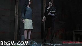 Bound Slave's Pussy Pounded Viciously by Hardcore Fuck Machine Missionary