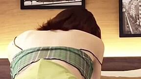 Japanese cutie shines in her sexy navel-baring outfit