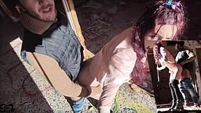 ever seen a skinny italian wife fucked doggystyle in abandoned spot outdoors?