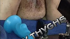 fat slut mistythyghs pussy pounded by huge dildo in creamy wet massage