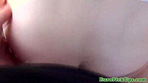 pierced euro skater teen sucked and pounded outdoors pov