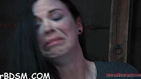 Bound Slave's Pussy Pounded Viciously by Hardcore Fuck Machine Missionary