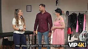 at the night club my husband watched as the dominant milf in leather stockings took control and fucked hard