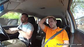 Fake Instructor's Friend Slams Blonde's Throat and Pussy in Classroom!